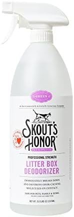 SKOUT'S HONOR Professional Strength Cat Litter Box Deodorizing Spray, 35 oz by SKOUTSHONOR