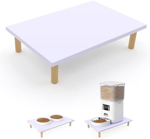 Elevated Cat Food Stand, Raised Pet Feeding Table for Cats and Dogs by KCLROEO