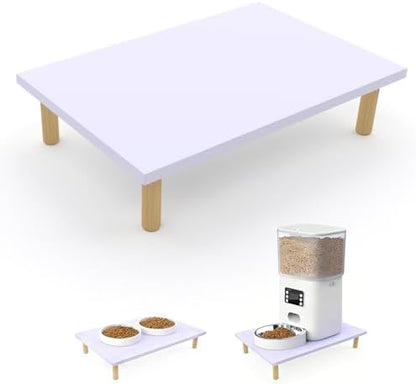 Elevated Cat Food Stand, Raised Pet Feeding Table for Cats and Dogs by KCLROEO