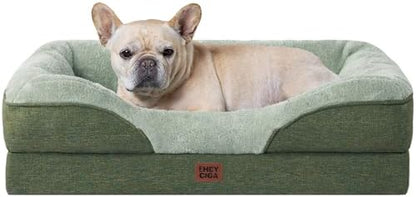 EHEYCIGA Orthopedic Dog Bed for Medium Dog, Memory Foam Dog Couch, Green by EHEYCIGA