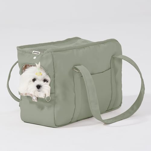 Pet Dog Casual Crossbody Bag, Hands-Free One Shoulder Soft Edged Pet Bag, Fully Open Sunroof Cover with Mesh Window and Large Front Pocket, Pet Carrier Purse for Small Dog Cat（Can Hold 10 Pounds） - Image 4