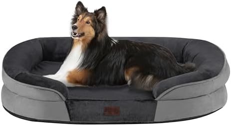 Dwanton Orthopedic Waterproof Large Dog Bed Sofa, Gel Memory Foam, 38" by DWANTON