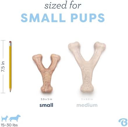 Benebone Puppy Wishbone Dog Chew Toy, Made in USA, Real Bacon Flavor, Small - Image 4