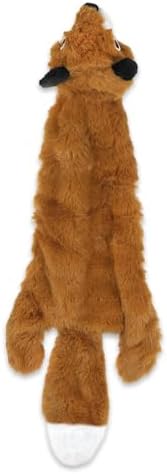 Best Pet Supplies 2-in-1 Stuffless Squeaky Dog Toy - Fox, Large by BestPetSuppliesLLC