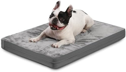 Waterproof Dog Bed Medium Size Dog, Washable Crate Pad 30" Orthopedic Gray by Loveforfurrykids