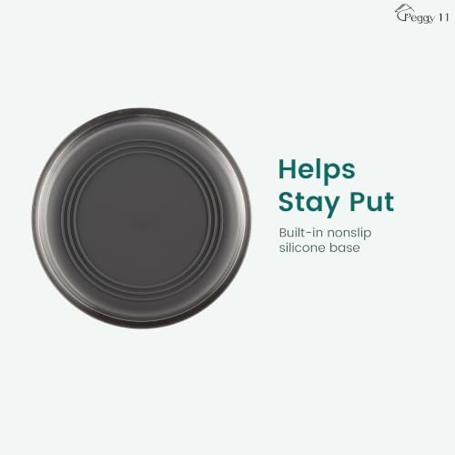 PEGGY11 Nonslip Stainless Steel Dog Bowls, 5.7 US Cup Each, 2 Pack - Image 2