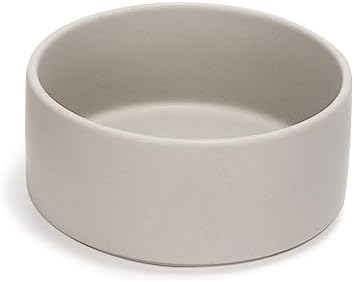 SPUNKYJUNKY 28.7OZ Ceramic Dog and Cat Bowl, Modern Cute Weighted Food Water Bowl for Replacement Grey (1 Pack) by SPUNKYJUNKY