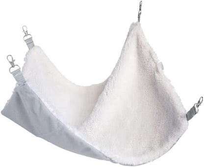 Prevue Pet Products Replacement Hammock - Cat Accessories for Cages, Hanging Bed, Soft & Comfortable with Metal Clips for Hanging, for Guinea Pigs, Rats, Ferrets, Chinchillas, & Small Animals - Gray