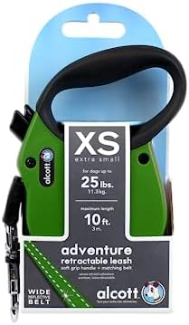 Alcott Adventure Retractable Leash, Extra Small, Green - Image 2