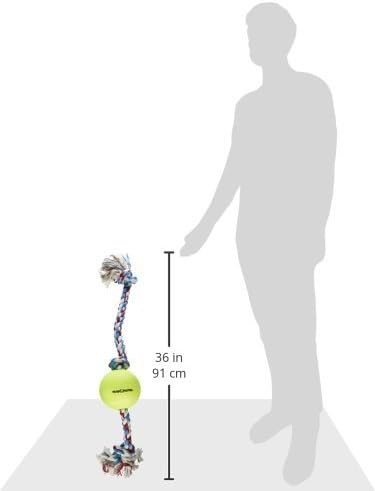 Mammoth Flossy Chews Tug with BIG 6-Inch Tennis Ball, X-Large, 36-Inch, Assorted Multicolor (51100F) - Image 5