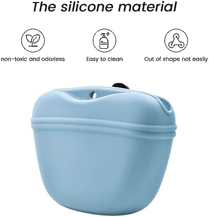 AUDWUD Silicone Dog Treat Pouch with Clicker Magnetic Closure Secure Clip - Image 2