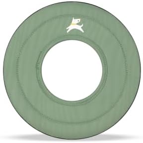 OllyDog Mini Super Flyer, Dog Flying Disc – Floating Fetch Toy, Soft on Teeth, Eco-Friendly Recycled Material, Lightweight, for Small & Medium Dogs (Olivine, 9") by OllyDog