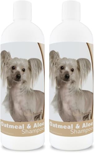 Healthy Breeds Chinese Crested Oatmeal Shampoo with Aloe 16 oz (Pack of 2) by HealthyBreeds