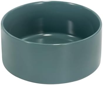 SPUNKYJUNKY 28.7OZ Ceramic Dog and Cat Bowl, Modern Cute Weighted Food Water Bowl for Replacement Light Green (1 Pack) by SPUNKYJUNKY