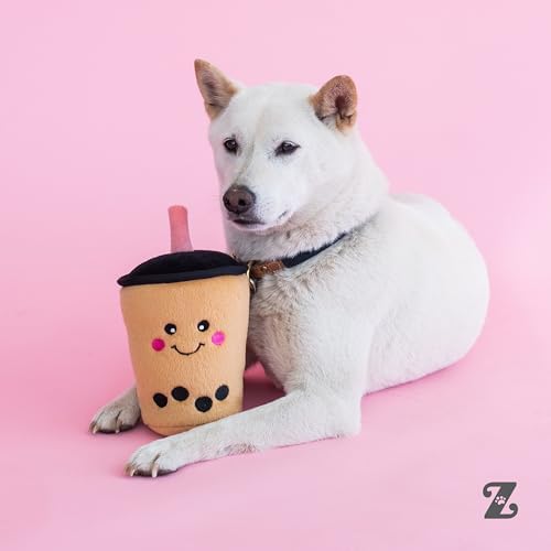 ZippyPaws NomNomz Dog Squeaky Toys to Keep Them Busy - Boba Milk Tea - Image 6