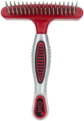 CHI for Dogs Double-Sided Shedding Rake and Blade, Red by FaroukSystemsInc