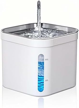 Cat Fountains for Drinking, Stainless Steel Bowl Cat Water Fountain,Water Dispenser for Cats, 74OZ/2.2L Water Fountains for Cats Indoor by Dcpshtry