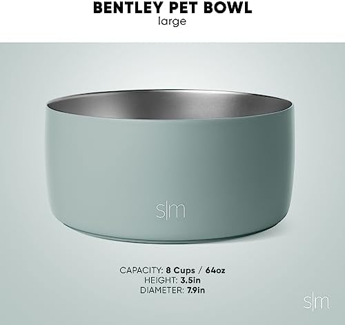 Simple Modern Dog Bowls & Cat Bowls | Large (8 Cups) | Teal - Image 4