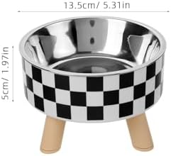 COLLBATH Elevated Cat Bowl Cat Food Bowl with Raised Feet Anti Vomit Feeding Dish for Neck Support Smooth Wide Mouth Microwave and Dishwasher Safe 5.31 X 5.31 X 1.96 in 1 Pack - Image 2