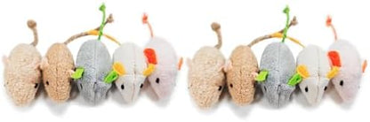 Shudyear cat Toys 10pcs Mouse Toys, Interactive Catnip Animal Toys for Indoor Kittens to Eliminate Boredom for Bored Indoor Cats (10pc) by Shudyear