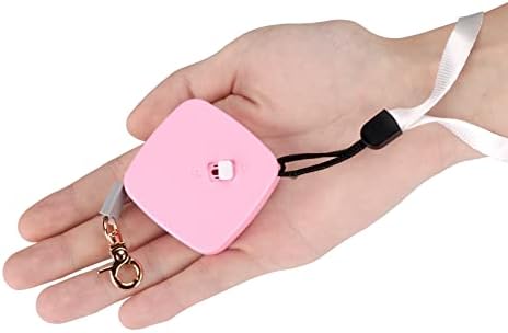 Retractable Dog Leash for Small Dogs Cats up to 11lbs with 6.5ft Anti-Pull Strong Nylon Tape, Hands Free, Mini and Portable Walking Leash with Wrist Strap, One-Hand Brake, Pink Square by CUGBCUG