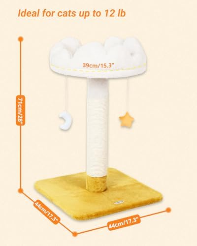Happi N Pets Tall Cat Scratching Post with Large Bed, Thick Posts with Toys - Image 6