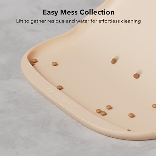 PETLIBRO Cat Food Mat Safety Silicone Dog Food Mat for Feeder Fountain Waterproof Dog Bowl Mats Raised Edge Spill Protection Floor, Cove Feeding Pet Mat(for PLAF109 PLAF301), 22''x16.5'' - Image 6