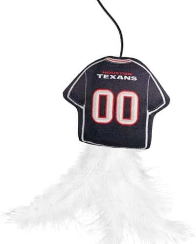 Pets First NFL Houston Texans Team Jersey Wand with CAT NIP, Cat Toy Jersey Shaped Plush Teaser Toy for Cats & Kittens - Interactive Pet Toy for Play & Exercise - Image 2