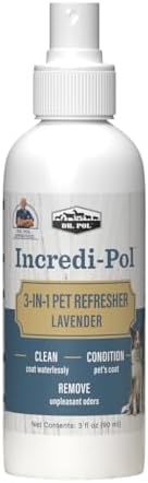 Dr. Pol Incredi-Pol 3-in-1 Pet Refresher | Waterless Coat Cleaner & Conditioner | Pet Odor Eliminator | Fine Mist Spray for Dogs & Cats | Freshens, Cleans & Softens Fur | 3 oz | Lavender by DrPol