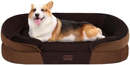 Dwanton Orthopedic Waterproof Medium Dog Bed Sofa, Gel Memory Foam, 36" by DWANTON