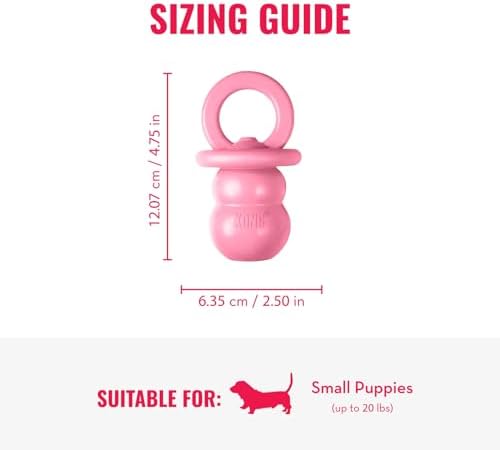 KONG Puppy Binkie - Pacifier Dog Toy for Puppies - Stuffable Treat Chew Toy for Treats - Durable Natural Rubber for Teething Puppy - for Small Puppies - Pink (Pack of 3) - Image 3