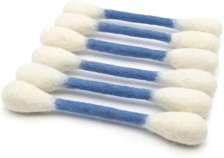 Glaciart One Swabs Cat Toys with Catnip - 6 Pk | Durable for Chew, Cute Cat Toys Interactive Kitty for Boredom, Exercise, & Play | Filled w/Organic Catnip for Anxiety & as Digestive Aid | Gift Idea by GlaciartOne