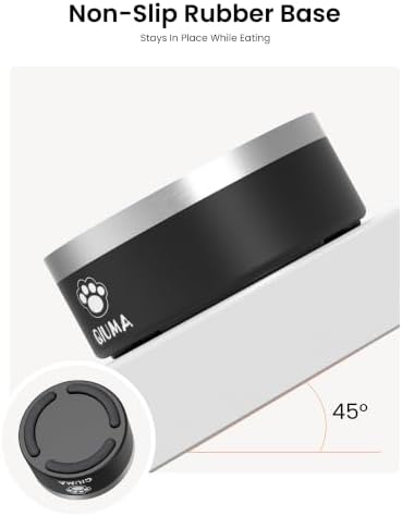 Qiuma Slow Feeder Dog Bowls Stainless Steel, Food-Grade 304 Dog Slow Feeder Bowl 3.5 Cups Capacity, Heavy Duty Double-Layer with Non-Slip Base, Pet Puzzle Bowl for Medium & Large Dogs (Black) - Image 4