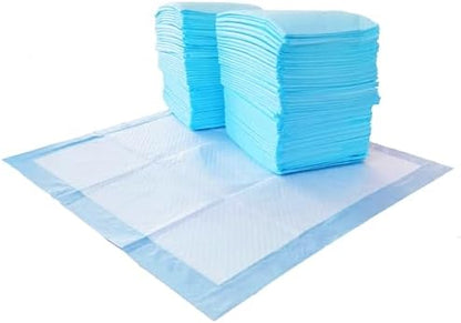 Amazon Basics Scented Dog and Puppy Potty Training Pee Pads, 5-Layer Leak-Proof Super Absorbent with Quick-Dry Surface, Regular Size 22 x 22 Inch, Blue, 150 Count by AmazonBasics