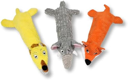 Dog Toys, Squeaky Plush No Stuffing Crinkle Dog Toy for Small Medium Large Dogs, Interactive Puppy Teething Water Bottle Dog Chew Toy (3 Pack) by KrauzPet