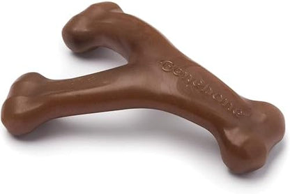 Benebone Wishbone Durable Dog Chew Toy for Aggressive Chewers, Real Peanut, Made in USA, Small, for Any breed by Benebone