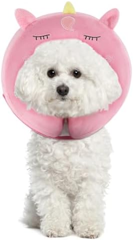 IEUUMLER Inflatable Recovery Dog Collar, Protective Donut Cone, Adjustable Soft Collar for Dog and Cat After Surgery Prevent from Biting & Scratching EU002 - Unicorn L by IEUUMLER