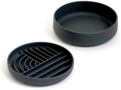 Slow-Feeder & Water Bowl Set by The Dog Tale | Food-Grade Silicone Dog Bowls, BPA-Free, Dishwasher Safe, Freezer Safe (Midnight) by TheDogTale