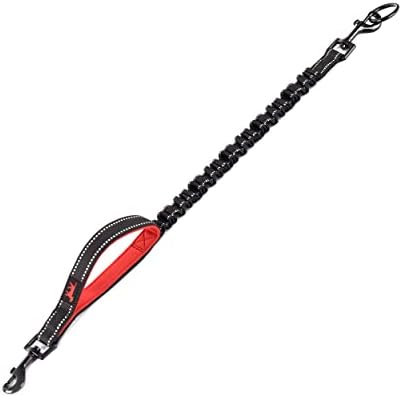 Tuff Pupper Bungee Dog Leash Extension | Shock Absorbing Extender Protects You & Your Dog | Added Handle Keeps Dogs Closer | Reflective For Night Walks | Works with Any Leash | For Medium & Large Dogs by TuffPupper