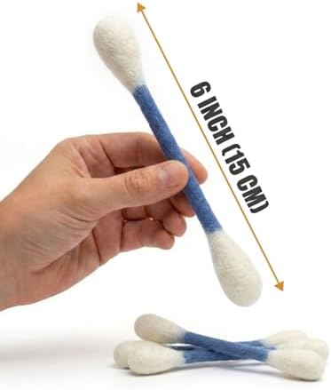Glaciart One Swabs Cat Toys with Catnip - 6 Pk | Durable for Chew, Cute Cat Toys Interactive Kitty for Boredom, Exercise, & Play | Filled w/Organic Catnip for Anxiety & as Digestive Aid | Gift Idea - Image 2