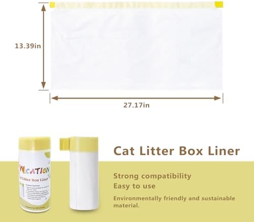 60 Count Cat Litter Box Liners, Only Compatible with Neakasa and PetPivot Self-cleaning Cat Litter Box - Image 2