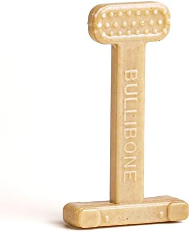 Bullibone Nylon Dog Chew Toy for Aggressive Chewers - Dental Hygiene Bone with Peanut Butter Flavor, Durable Tough Chew Toys for Small Dogs, Indestructible Dog Bone - Single by Bullibone+Pet+Products+LLC
