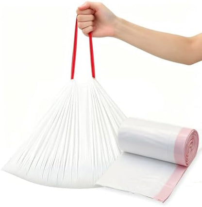 Drawstring Cat Litter Box Liners,15 Count 36" x 18" Jumbo Cat Litter Pan liners, 2 Mil Thick Claw Resistant Cat Pan Liner (White, 36" x 18" (15 Counts)) by Gereen