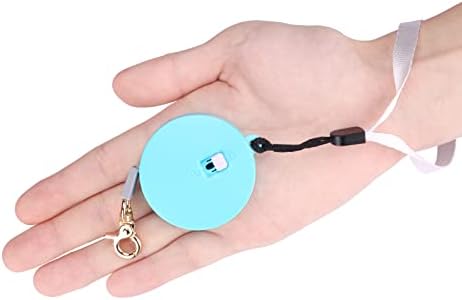 Retractable Dog Leash for Small Dogs Cats up to 11lbs with 6.5ft Anti-Pull Strong Nylon Tape, Hands Free, Mini and Portable Walking Leash with Wrist Strap, One-Hand Brake, Blue Round by CUGBCUG