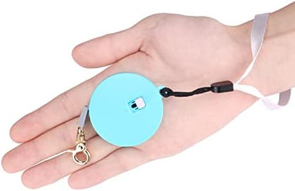 Retractable Dog Leash for Small Dogs Cats up to 11lbs with 6.5ft Anti-Pull Strong Nylon Tape, Hands Free, Mini and Portable Walking Leash with Wrist Strap, One-Hand Brake, Blue Round by CUGBCUG