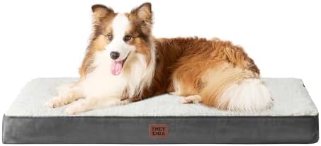 EHEYCIGA Orthopedic Dog Bed Large with Removable Washable Cover, 35IN Beige by EHEYCIGA