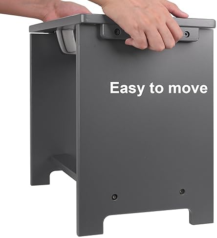 HTB Elevated Dog Bowl Stand with 2 Stainless Steel Bowls-14 H X-Large Grey - Image 3
