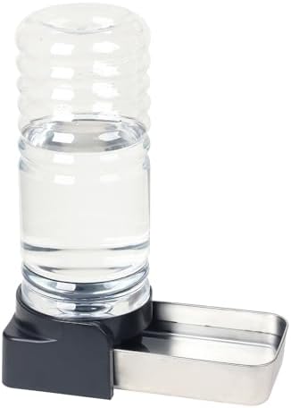PAKEWAY 1.6 Gallon Gravity Dog Water Dispenser, Automatic Pet Waterer with Stainless Steel Bowl, Transparent Tank and 3 Filters for Medium Dogs and Cats, 6.1L by PAKEWAY