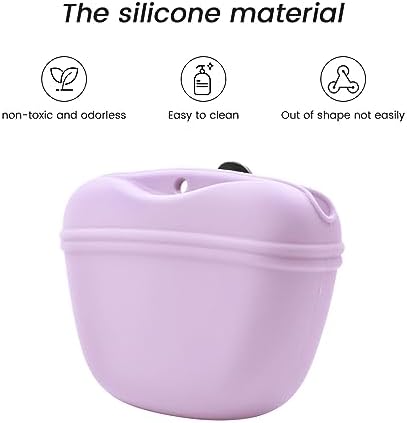 AUDWUD Silicone Dog Treat Pouch with Clicker Magnetic Closure Secure Clip - Image 2