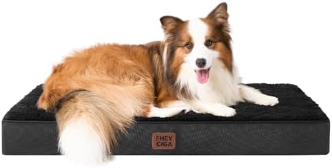 EHEYCIGA Orthopedic Dog Bed Large with Removable Washable Cover, 36IN Black by EHEYCIGA